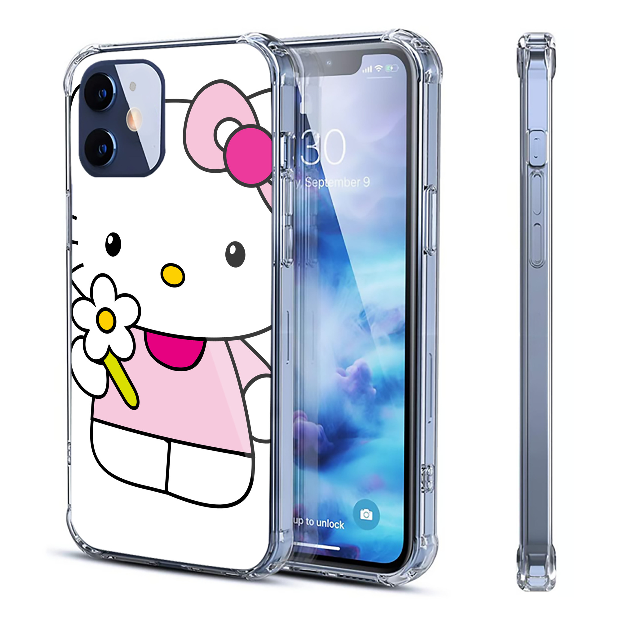 （画像用） Hello Kitty ハローキティ 【iPhone 12シリーズ対応】透明スマホケース（クリアソフトケース）